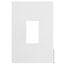 Placa 1 Módulo Vertical com Suporte 4x2 - RECTA BRANCO SATIN FOSCO